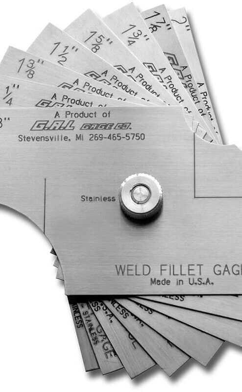 8-Piece Fillet Weld Set (Juego de soldadura de filete de 8 piezas) Cat # 81, # 85 de G.A.L. Gage