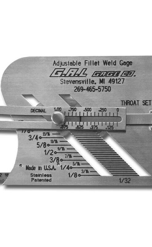 adjustable fillet weld gauge